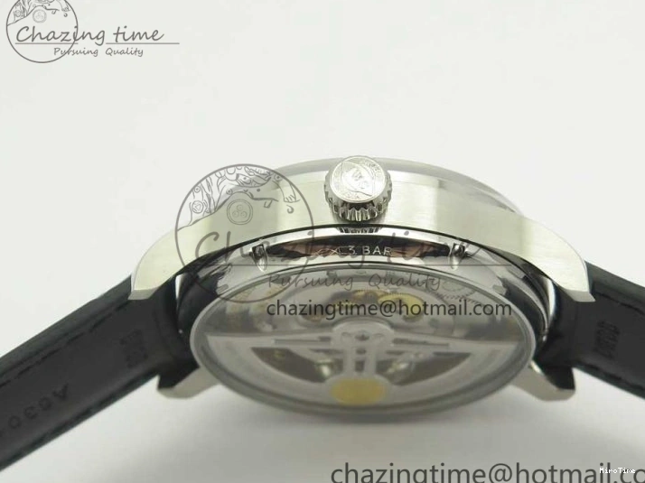 MIROTIME 0524 Sporty Portuguese Tourbillon IW5463 SS ZF Best Edition Black Dial on Black Leather Strap 7173